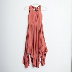 Sleeveless Coral Kids Casual Dress